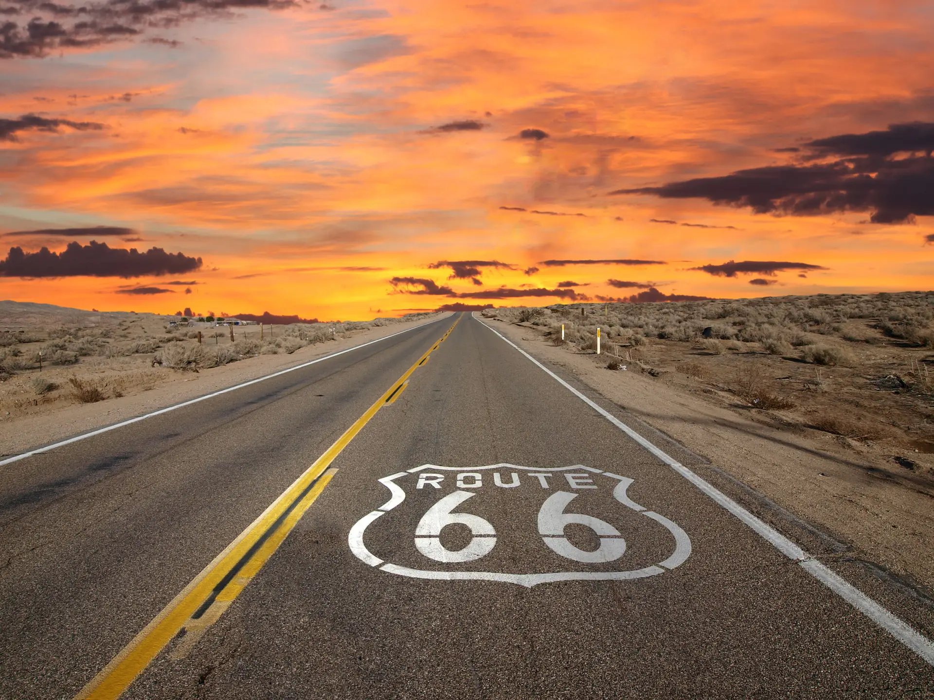 Tour Route 66 UpSerra — Mojave Desert Storm Sky