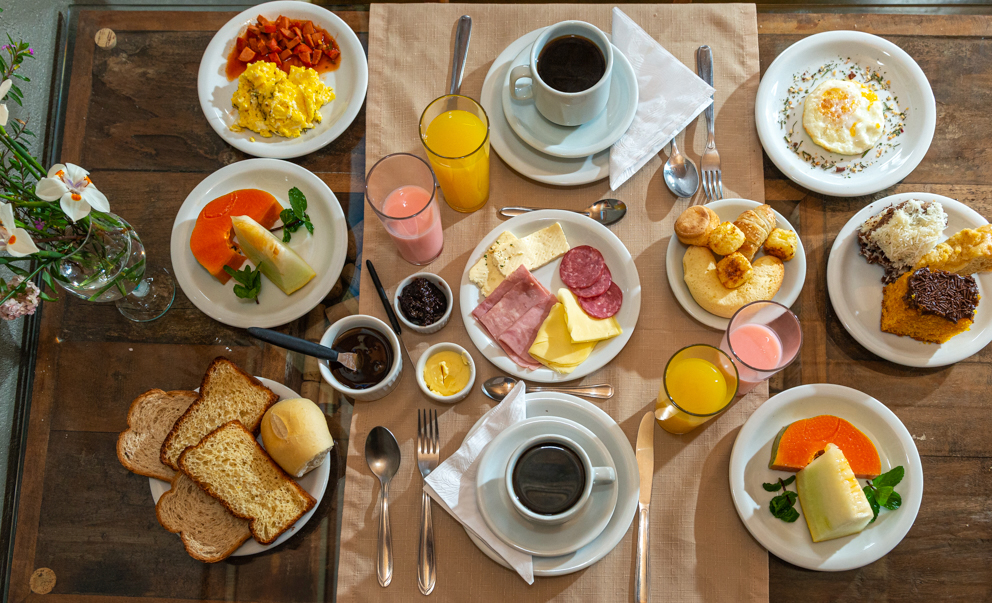 Café da manhã da pousada