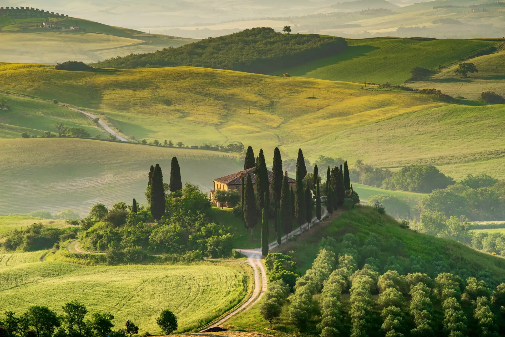 Val d'Orcia com ciprestes — Tour Toscana UpSerra