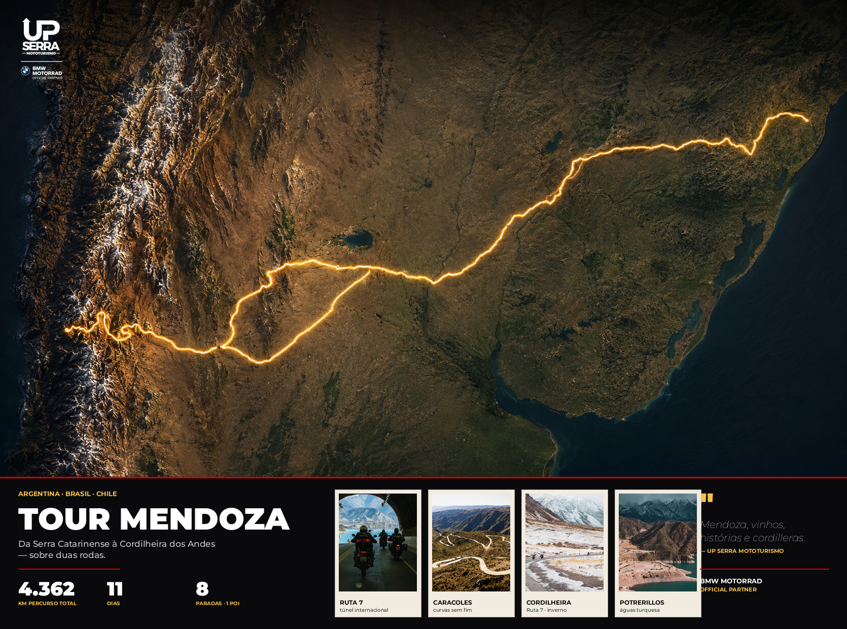Mapa Mendoza · Vinhos & Cordilheira — UpSerra Mototurismo